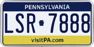 PA license plate LSR7888