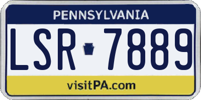 PA license plate LSR7889
