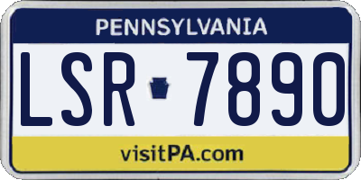 PA license plate LSR7890