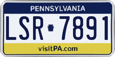 PA license plate LSR7891