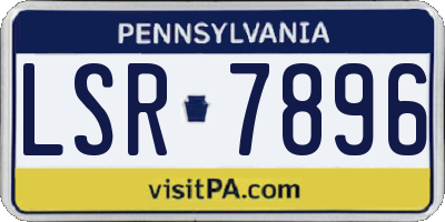 PA license plate LSR7896