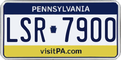 PA license plate LSR7900