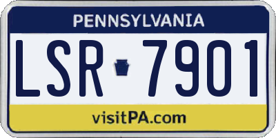 PA license plate LSR7901