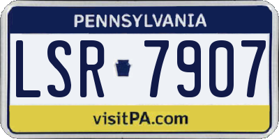 PA license plate LSR7907