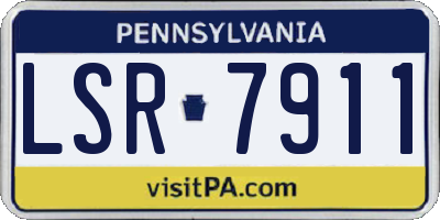 PA license plate LSR7911