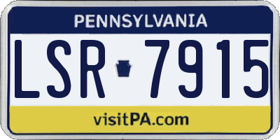 PA license plate LSR7915