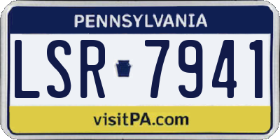 PA license plate LSR7941