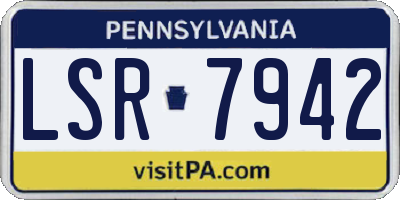 PA license plate LSR7942