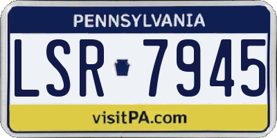 PA license plate LSR7945