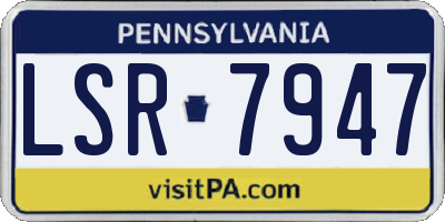PA license plate LSR7947