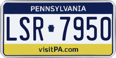 PA license plate LSR7950