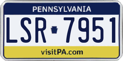 PA license plate LSR7951