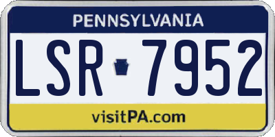 PA license plate LSR7952