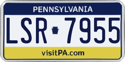 PA license plate LSR7955