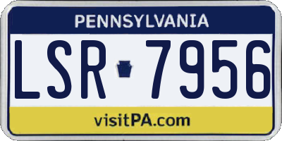 PA license plate LSR7956