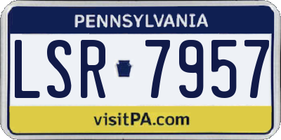PA license plate LSR7957