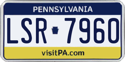 PA license plate LSR7960