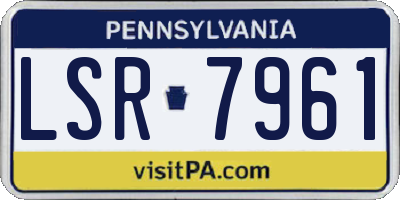 PA license plate LSR7961