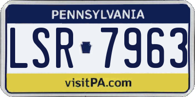 PA license plate LSR7963