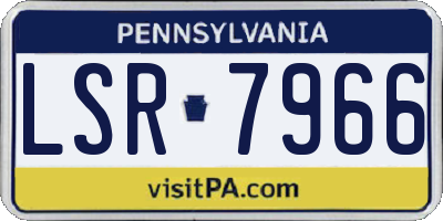 PA license plate LSR7966
