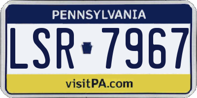 PA license plate LSR7967