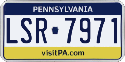 PA license plate LSR7971