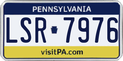 PA license plate LSR7976