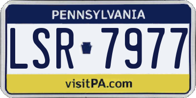 PA license plate LSR7977
