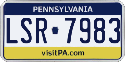 PA license plate LSR7983