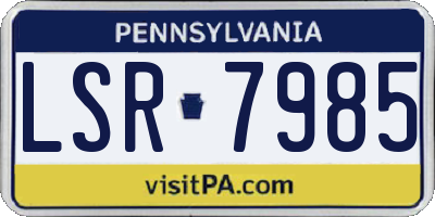 PA license plate LSR7985