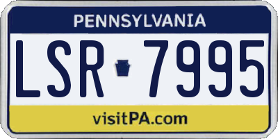 PA license plate LSR7995