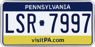 PA license plate LSR7997