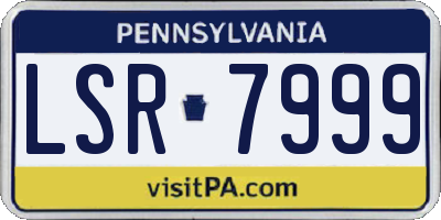 PA license plate LSR7999