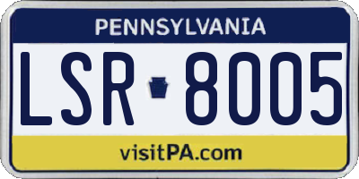PA license plate LSR8005