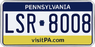 PA license plate LSR8008