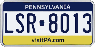 PA license plate LSR8013
