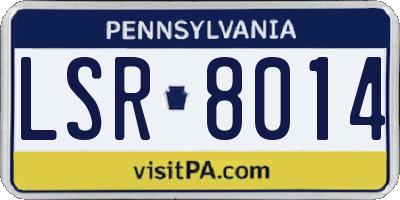PA license plate LSR8014