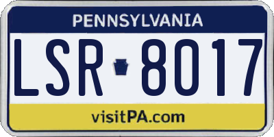 PA license plate LSR8017