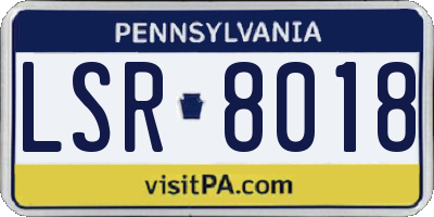 PA license plate LSR8018