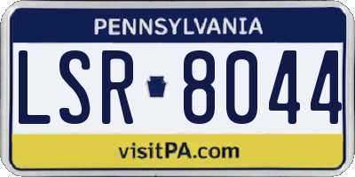 PA license plate LSR8044