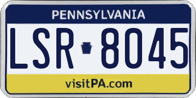 PA license plate LSR8045