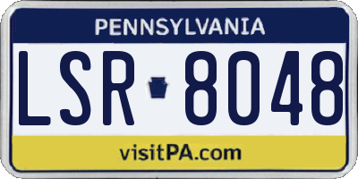 PA license plate LSR8048