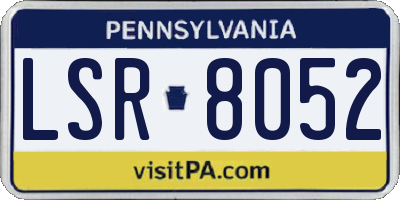 PA license plate LSR8052