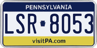 PA license plate LSR8053