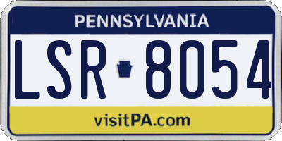 PA license plate LSR8054