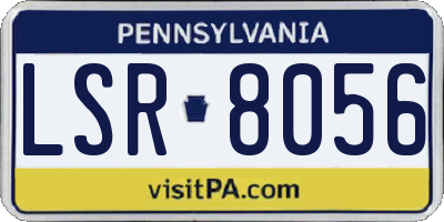 PA license plate LSR8056