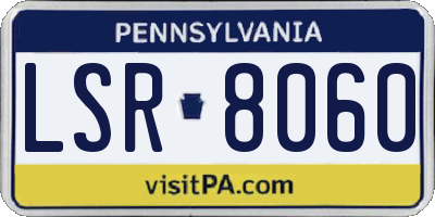 PA license plate LSR8060