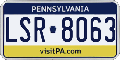 PA license plate LSR8063
