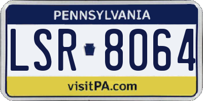 PA license plate LSR8064