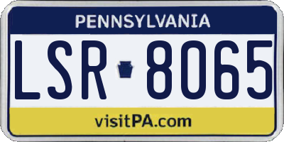 PA license plate LSR8065